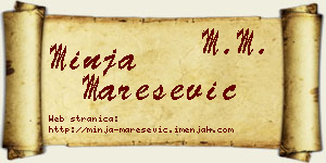 Minja Marešević vizit kartica